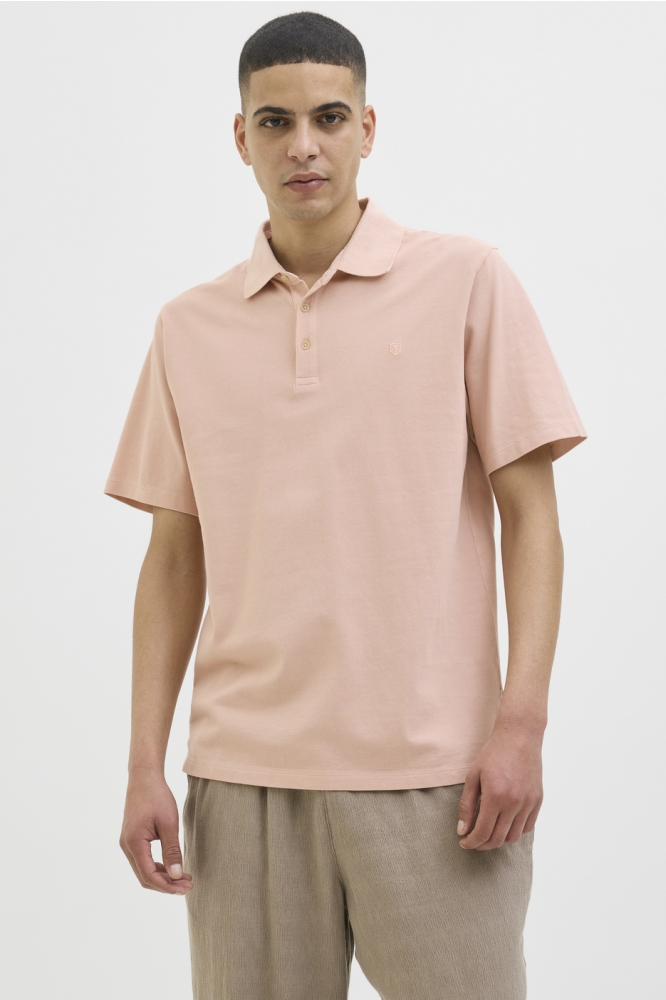 JPRBLUWILLIAM WASH SS POLO SN 12257315 ROSE DUST